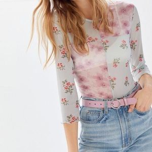 URBAN OUTFITTERS Long Sleeve Mesh Top